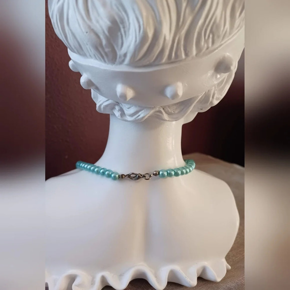 A Vintage Statement Lampwork Glass Bead Choker Collar Necklace - Picture 3 of 5